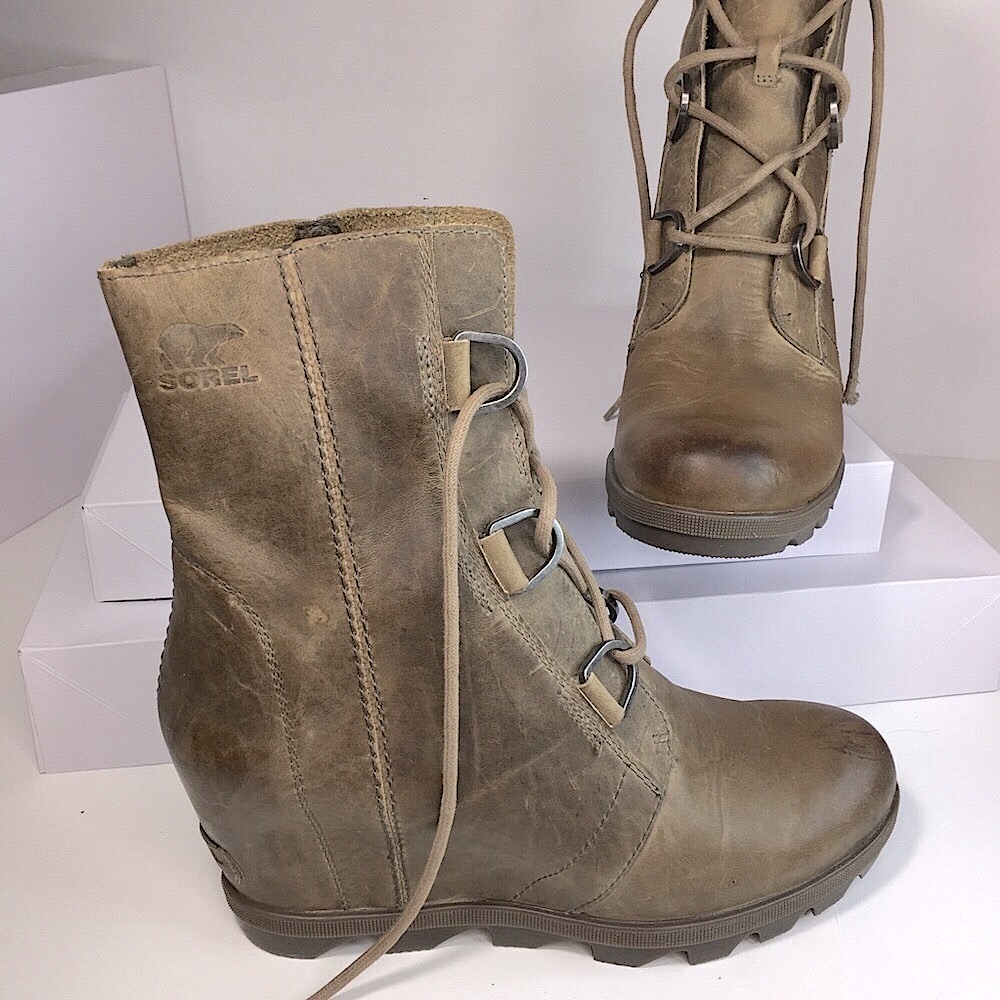 Sorel Tan Wedge Boots
